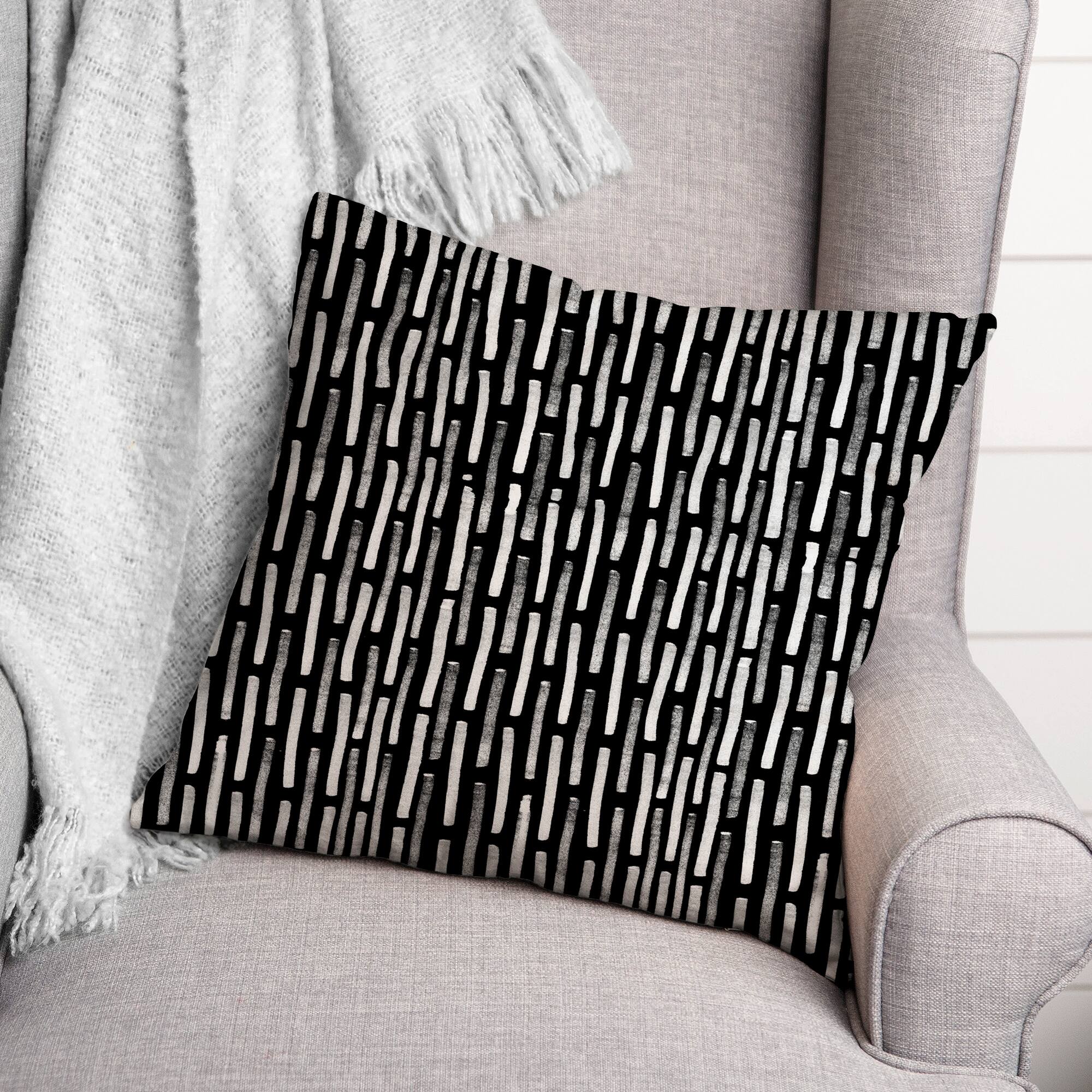 Geometric Lines Indoor/Outdoor Throw Pillow